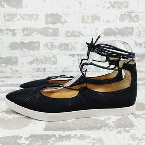 Dr. Scholl's Black Flats with White Sole